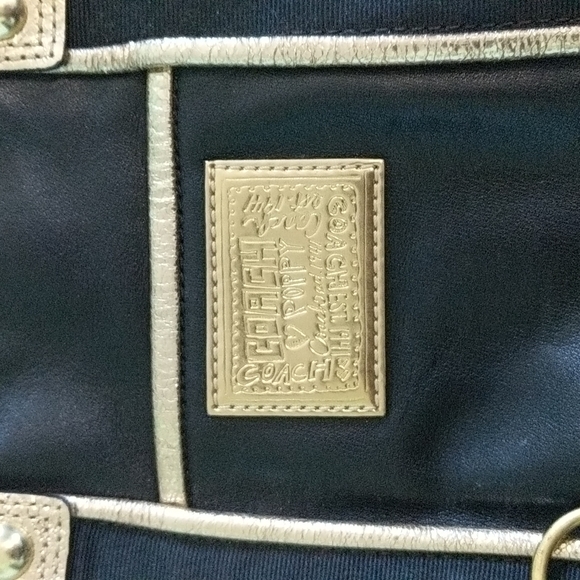 Black and gold Coach Poppy bag - Picture 2 of 6